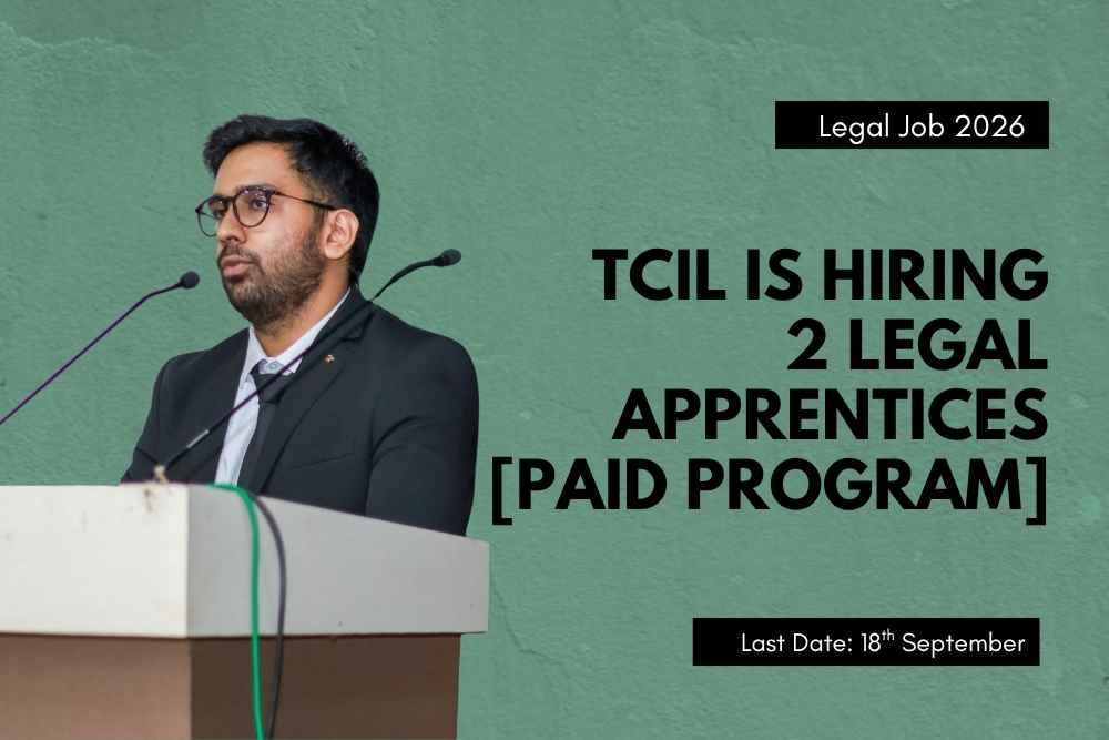 Telecommunications Consultants India Ltd: Advertisement regarding Paid Apprenticeship Training Program for Legal Apprentices [Legal Jobs 2026]