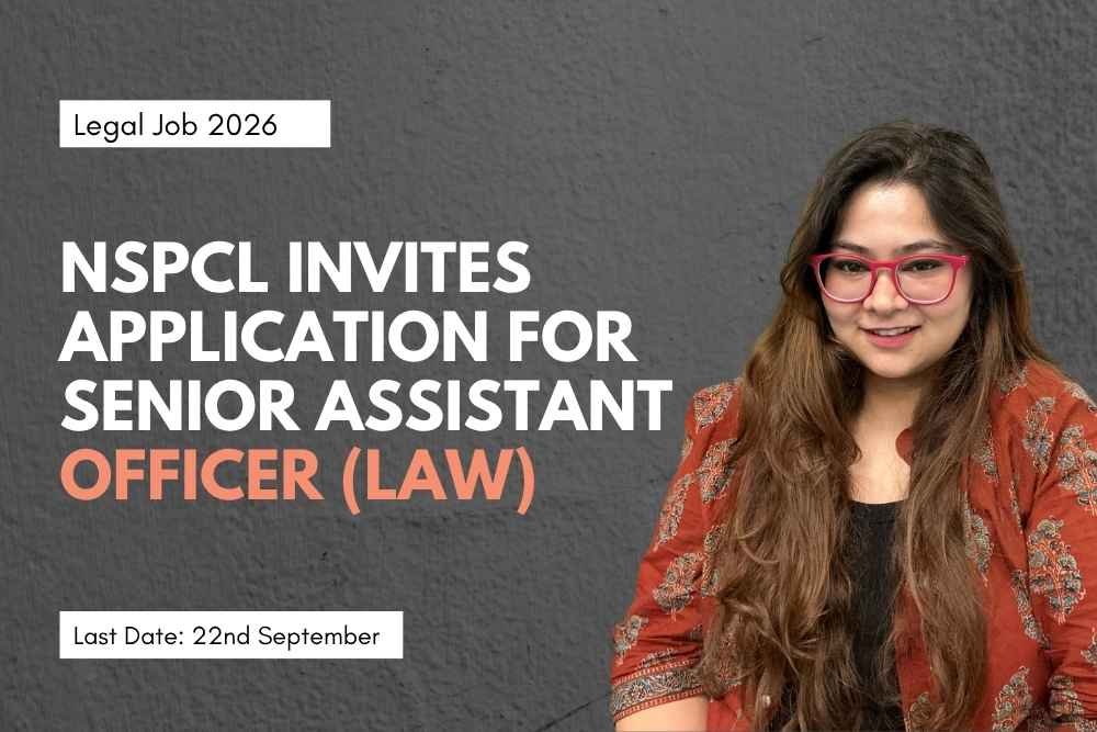 NTPC Sail Power Company Limited (NSPCL) Invites Application For Senior Assistant Officer (Law) [Legal Jobs 2026]