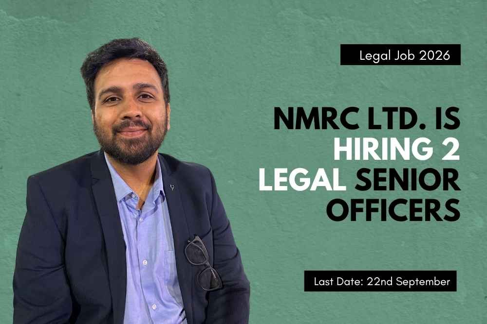 Noida Metro Rail Corporation (NMRC) Ltd. is Hiring 2 Senior Section Officers - Legal | Apply By 22nd September [Legal Jobs 2026]